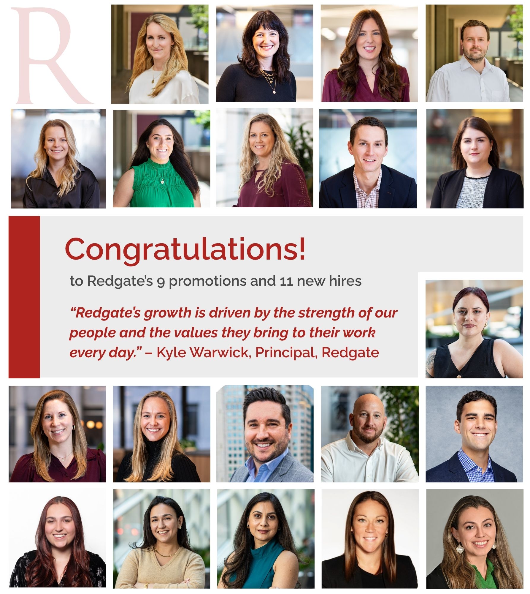 Redgate Announces Promotions and New Hires to Support Strategic Growth